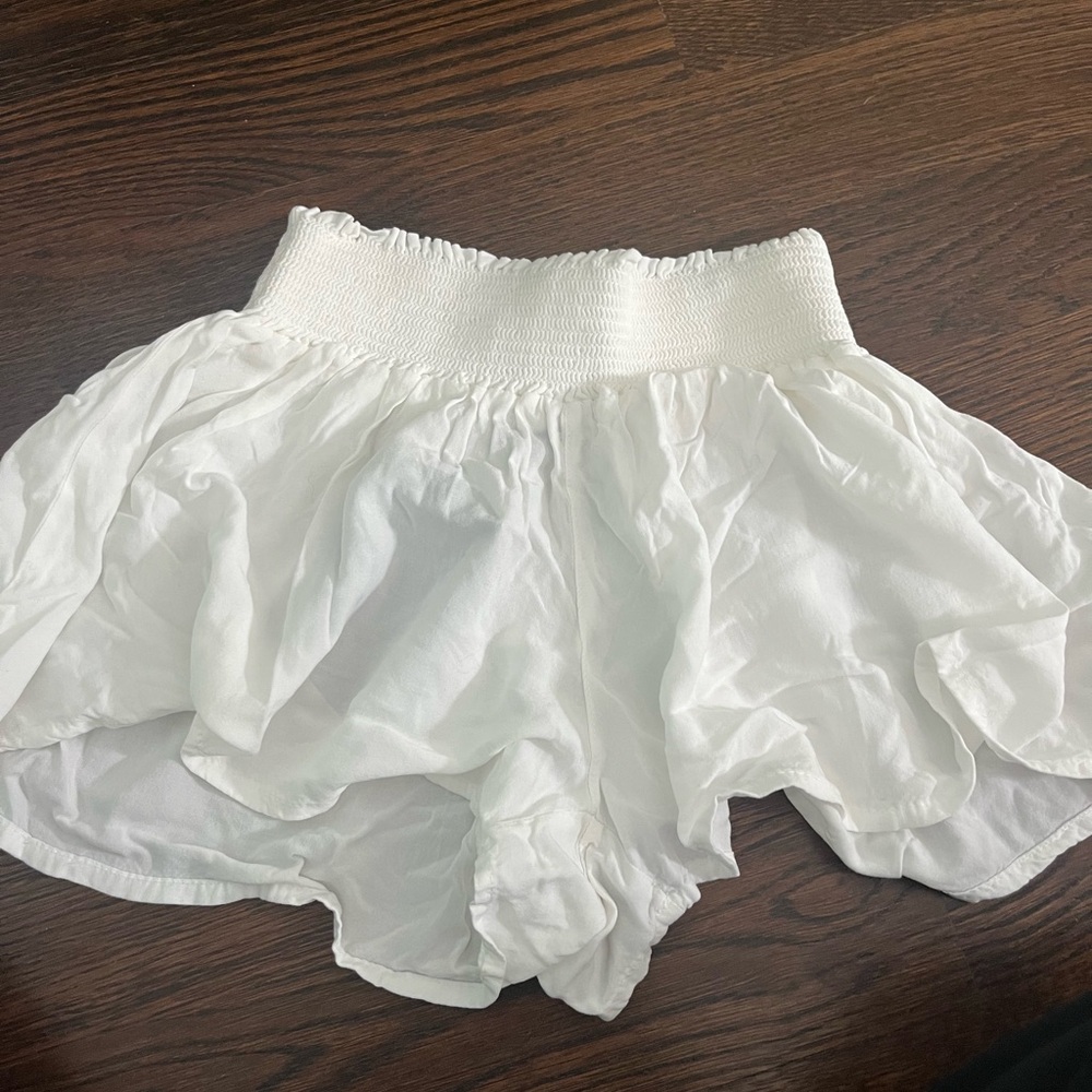 Brandy Melville White Shorts with Flowy Design